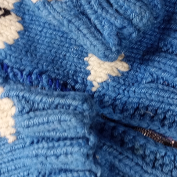 Vintage Handmade Horses Pattern Zip Up Sweater Jacket - Picture 7 of 7